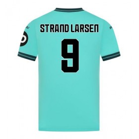 Pánské fotbalový oblečení Wolves Jorgen Strand Larsen #9 Venkovní košile 2025-26 Krátkým Rukávem